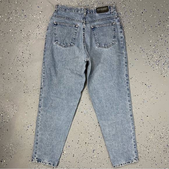 Vintage 80s Gitano Stonewash Blue Jeans High Waist Tapered Leg 12 Petite 31"x29" - Picture 5 of 12